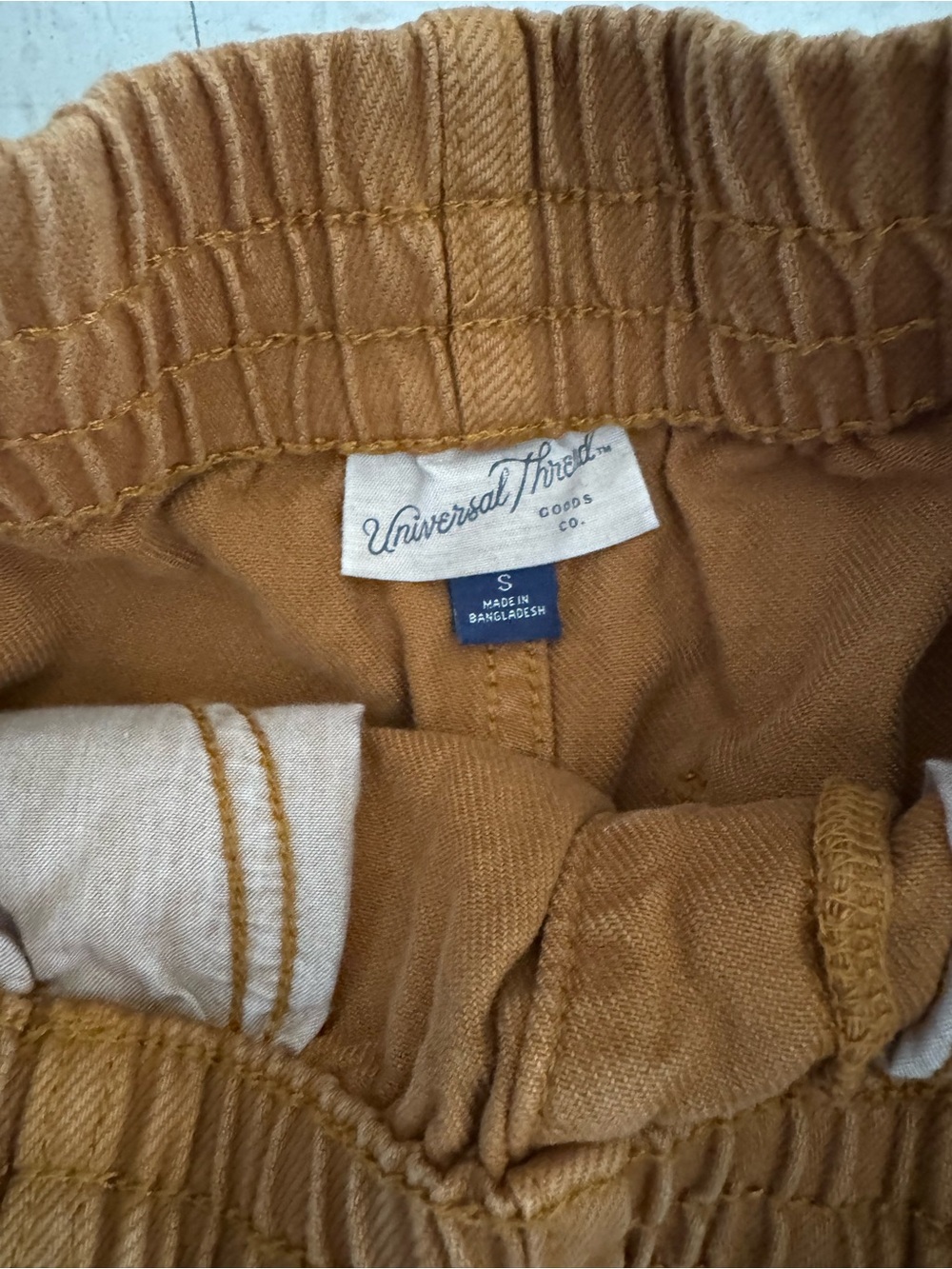 Universal Thread Mustard Drawstring Utility Shorts - Picture 3 of 3